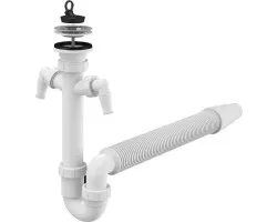 Сифон для кухонной мойки Alcaplast A840-DN50/40 Белый