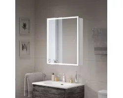 Зеркальный шкаф 600x800x155мм со встроенной подсветкой и сенсорным выключателем BelBagno SPC-GRT-600/800-1A-LED-TCH