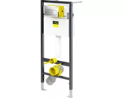 Инсталляция для унитаза модель 8524.10 Viega Prevista Dry Visign for Life 5 792824 с кнопкой смыва, хром