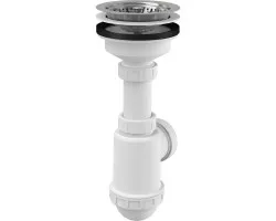 Сифон для кухонной мойки Alcaplast A446-DN50/40 Белый