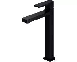 Смеситель для раковины Omnires Baretti BA7812BL без донного клапана, черный матовый
