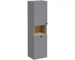 Пенал VitrA Root Classic 68519 подвесной L, с бельевой корзиной, серый матовый