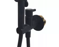 Гигиенический душ Webert EL870303560PVC со смесителем, черный матовый