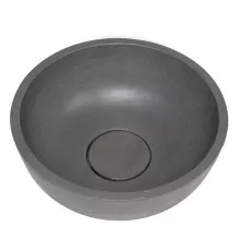 Раковина для ванной накладная Uperwood Belfast круглая, бетон, цвет графит