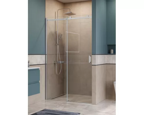 Душевая дверь в нишу BelBagno SOFT_CLOSE-2-BF-1-130-C-Cr профиль хром, стекло прозрачное