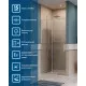 Душевая дверь в нишу BelBagno SOFT_CLOSE-1-BF-1-100-C-Cr профиль хром, стекло прозрачное