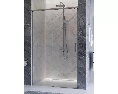 Душевая дверь CEZARES PLANE-BF-1-120-C-IN, 120х195, профиль сатин матовый, стекло прозрачное