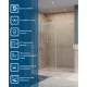 Душевая дверь в нишу BelBagno SOFT_CLOSE-2-BF-1-180-C-Cr профиль хром, стекло прозрачное