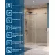 Душевая дверь в нишу BelBagno SOFT_CLOSE-2-BF-1-180-C-GM профиль оружейная сталь, стекло прозрачное
