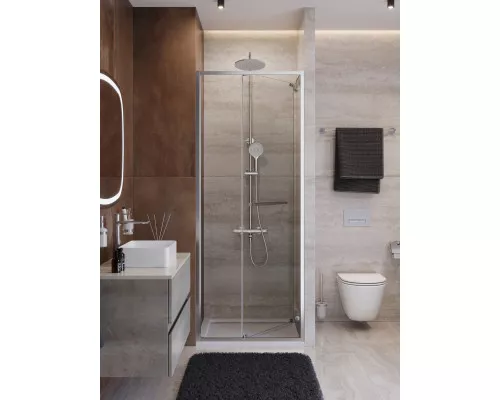 Душевая дверь CEZARES LUX-B-FS-1-80-C-CR, 80 см, профиль глянцевый хром, стекло прозрачное