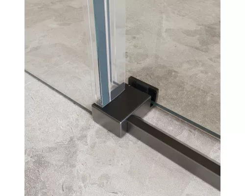 Душевая дверь в нишу BelBagno SOFT_CLOSE-2-BF-1-150-C-GM профиль оружейная сталь, стекло прозрачное