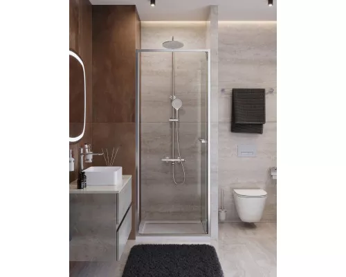 Душевая дверь CEZARES LUX-B-FS-1-80-C-CR, 80 см, профиль глянцевый хром, стекло прозрачное