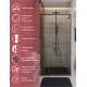 Душевая дверь CEZARES LUX-B-FS-11-110-C-GM, 110 см, профиль оружейная сталь, стекло прозрачное