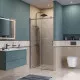 Душевая дверь в нишу BelBagno SOFT_CLOSE-2-BF-1-100-C-GM профиль оружейная сталь, стекло прозрачное