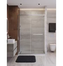 Душевая дверь CEZARES LUX-B-FS-11-140-C-CR, 140 см, профиль глянцевый хром, стекло прозрачное