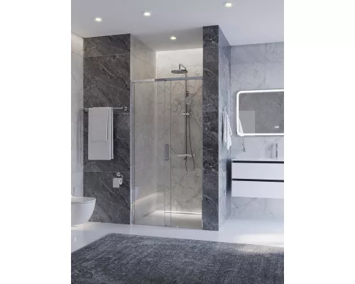 Душевая дверь CEZARES PLANE-BF-1-100-C-CR, 100х195, профиль хром, стекло прозрачное