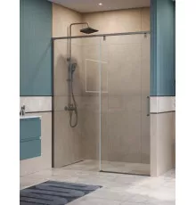 Душевая дверь в нишу BelBagno SOFT_CLOSE-1-BF-1-150-C-GM профиль оружейная сталь, стекло прозрачное