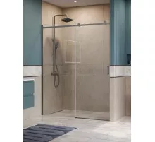 Душевая дверь в нишу BelBagno SOFT_CLOSE-2-BF-1-150-C-GM профиль оружейная сталь, стекло прозрачное