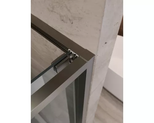 Душевая дверь CEZARES LUX-B-FS-11-110-C-GM, 110 см, профиль оружейная сталь, стекло прозрачное