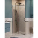 Душевая дверь в нишу BelBagno SOFT_CLOSE-2-BF-1-100-C-GM профиль оружейная сталь, стекло прозрачное