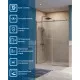Душевая дверь в нишу BelBagno SOFT_CLOSE-2-BF-1-150-C-GM профиль оружейная сталь, стекло прозрачное