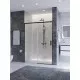 Душевая дверь CEZARES PLANE-BF-1-130-C-GM, 130х195, профиль оружейная сталь, стекло прозрачное