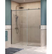 Душевая дверь в нишу BelBagno SOFT_CLOSE-2-BF-1-180-C-GM профиль оружейная сталь, стекло прозрачное