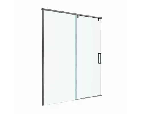 Душевая дверь в нишу BelBagno SOFT_CLOSE-1-BF-1-160-C-GM профиль оружейная сталь, стекло прозрачное