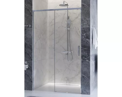 Душевая дверь CEZARES PLANE-BF-1-110-C-CR, 110х195, профиль хром глянцевый, стекло прозрачное