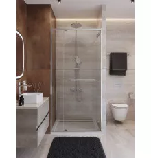 Душевая дверь CEZARES LUX-B-FS-11-110-C-CR, 110 см, профиль глянцевый хром, стекло прозрачное