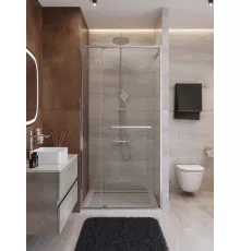 Душевая дверь CEZARES LUX-B-FS-11-100-C-CR, 100 см, профиль хром глянцевый, стекло прозрачное