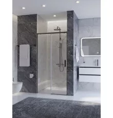 Душевая дверь CEZARES PLANE-BF-1-100-C-GM, 100х195, профиль оружейная сталь, стекло прозрачное