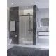 Душевая дверь CEZARES PLANE-BF-1-100-C-GM, 100х195, профиль оружейная сталь, стекло прозрачное