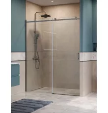 Душевая дверь в нишу BelBagno SOFT_CLOSE-2-BF-1-160-C-GM профиль оружейная сталь, стекло прозрачное