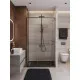 Душевая дверь CEZARES LUX-B-FS-11-120-C-GM, 120 см, профиль оружейная сталь, стекло прозрачное