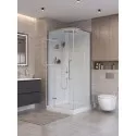 Душевая кабина BelBagno UNO-CAB-A-1-90-C-Cr-Bi-TOP-L с поддоном, профиль хром глянцевый, стекло прозрачное, левая