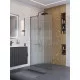 Душевая перегородка BelBagno UNO-L-1-TB-100-FL-GM, 100 см, профиль оружейная сталь, стекло рифленое FLUTTO
