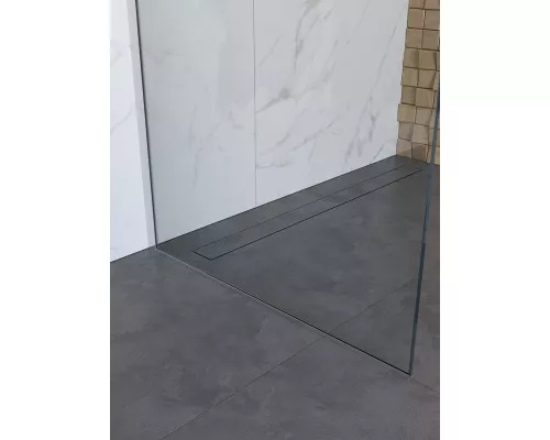 Душевая перегородка BelBagno UNO-L-1-TB-100-C-Cr, 100 см, профиль хром, стекло прозрачное