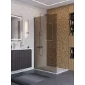 Душевая перегородка BelBagno UNO-L-1-TB-100-BR-Cr, 100 см, профиль хром, стекло бронза