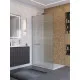 Душевая перегородка BelBagno UNO-L-1-TB-100-FL-Cr, 100 см, профиль хром, стекло рифленое FLUTTO