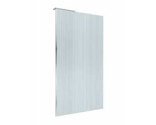 Душевая перегородка BelBagno UNO-L-1-TB-100-FL-Cr, 100 см, профиль хром, стекло рифленое FLUTTO