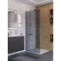 Душевая перегородка BelBagno UNO-L-1-TB-80-GR-Cr, 80 см, профиль хром, стекло серое