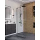 Душевая перегородка BelBagno UNO-L-1-TB-90-C-GM, 90 см, профиль оружейная сталь, стекло прозрачное
