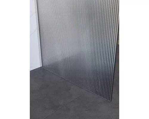 Душевая перегородка BelBagno UNO-L-1-TB-100-FL-Cr, 100 см, профиль хром, стекло рифленое FLUTTO