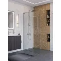Душевая перегородка BelBagno UNO-L-1-TB-100-C-Cr, 100 см, профиль хром, стекло прозрачное