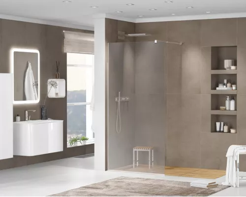 Душевая перегородка CEZARES LIBERTA-L-1-110-120-GR-Cr кронштейн 120см