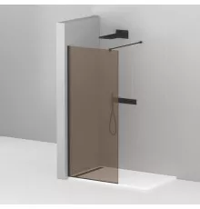 Душевая перегородка CEZARES LIBERTA-L-1-110-120-BR-NERO кронштейн 120см