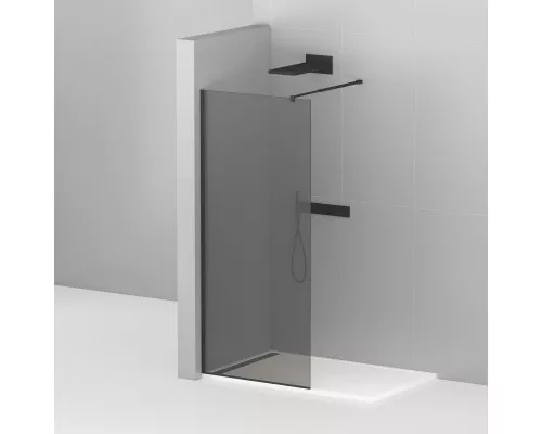 Душевая перегородка CEZARES LIBERTA-L-1-100-120-GR-NERO кронштейн 120см