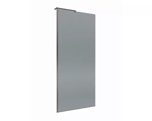 Душевая перегородка BelBagno UNO-L-1-TB-90-GR-GM, 90 см, профиль оружейная сталь, стекло серое