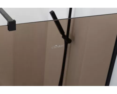 Душевая перегородка CEZARES LIBERTA-L-1-100-120-BR-NERO кронштейн 120см
